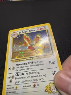 Pokemon TCG Lt. Surge's Fearow 007/132 Gym Heroes Holo - Image 3