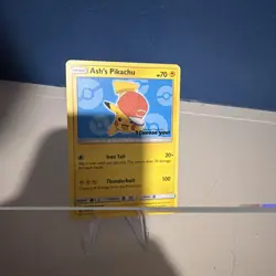 Ash's Pikachu SM114 Pokemon Sun and Moon Promo NM A - Image 1