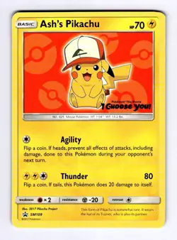 Ash's Pikachu - SM109 SM Promos #SM109 (2017) Promo Promo NM Pokemon - Image 1