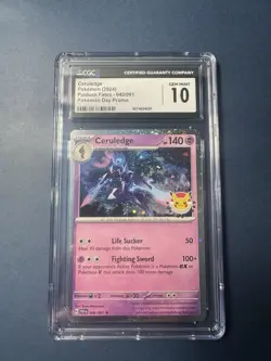 Paldean Fates Ceruledge 040/091 CGC GEM MINT 10 Pokemon Day Promo Cos. Holo - Image 4