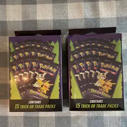 Pokemon TCG Trick or Trade Booster Boxes Lot - 2 Boxes, 15 Packs Each - Image 2