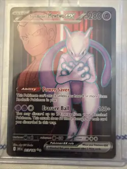 Pokemon TCG Team Rocket's Mewtwo EX 213/182 Full Art Destined Rivals NM - Image 2