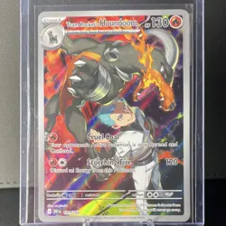 Pokemon Team Rocket's Houndoom 191/182 SV10 Illustration Rare Holo NM - Image 4