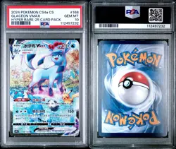 2024 POKEMON CS CS4A GLACEON VMAX PSA 10 #168 - Image 1