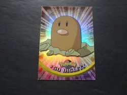 1999 Topps Pokemon Rainbow Foil #50 Diglett Holo Black Logo 1st Edition TV - Image 1