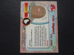 1999 Topps Pokemon Rainbow Foil #50 Diglett Holo Black Logo 1st Edition TV - Image 2
