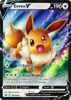 Lightly Played Eevee V - SWSH065 - SWSH Black Star Promos Pokemon SWSH Black Sta - Image 1