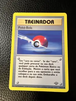 * Pokemon TCG Portuguese Poke Balle Poke Ball 64/64 Jungle 1999 Vintage LP - Image 1