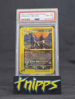 2003 Pokemon WOTC Aquapolis E-Reader Umbreon 41/147 Reverse Holo *NM-MINT PSA 8* - Image 1