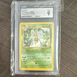 Pokemon Beedrill Base Set 17/102 CGC Mint 9 1999 Wizards of the Coast - Image 1