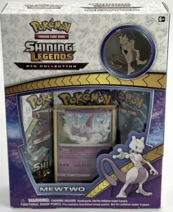Pokemon TCG Shining Legends Pin Collection Mewtwo Box Factory Sealed 2017 - Image 1