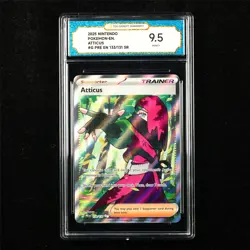 TQG 9.5 MINT+ 2025 Pokemon ENG Atticus 133/131 SR - Image 1