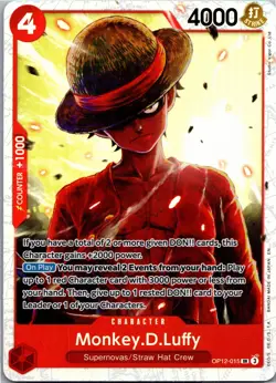 One Piece TCG • Monkey.D.Luffy OP12-015 • Super Rare • ENG/NM - Image 1