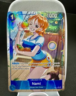 Nami P-053 (Alt Art) One Piece Premium Booster -The Best- Full Art Foil NM - Image 1