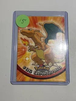 1999 Topps Pokemon Charizard - #06 - Non-Holo TV Series 1 Blue Logo NM - Image 1