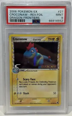 2006 Pokemon EX Croconaw Reverse Holo Foil Dragon Frontiers PSA 9 Mint - Image 1