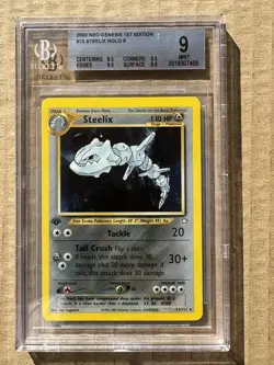 2000 Pokemon Neo Genesis 1st Edition Steelix #15 Holo BGS - Image 1
