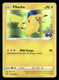 Pikachu (28) Holo Rare Pokemon GO 028/078 NM - Image 1