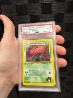PSA 9 Mint Pokemon 2000 Gym Heroes Erika's Vileplume 1st Edition Holo 5/132 - Image 1