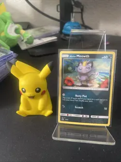 Pokemon TCG Alolan Meowth SM51 SM Black Star Promos Holo - Image 1