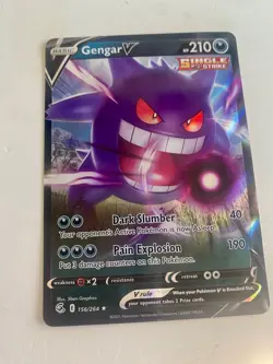 Gengar V - 156/264 - Ultra Rare NM, English Pokemon Fusion Strike - Image 1
