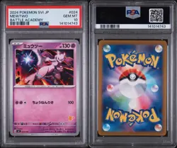 2024 POKEMON JPN SVI-BATTLE ACADEMY #024 MEWTWO PSA 10 - Image 3