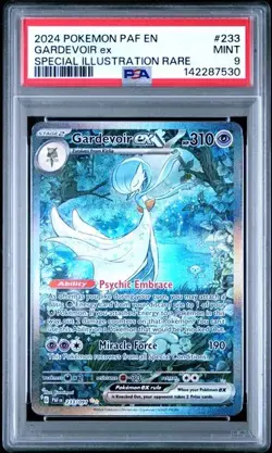 PSA 9 Gardevoir EX 233/091 Pokemon Paldean Fates Special Illustration Rare SIR - Image 1