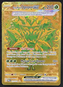 2025 Pokemon Teal Mask Ogerpon ex 177/131 Prismatic Evolutions NM - Image 1
