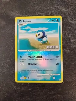 Piplup 71/100 Diamond Pearl Majestic Dawn Platinum Stamped Reverse Holo Pokemon - Image 1