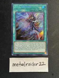 Yugioh Soul Servant LDS3-EN095 Secret Rare Limited Edition LP *READ DESCRIPTION - Image 1