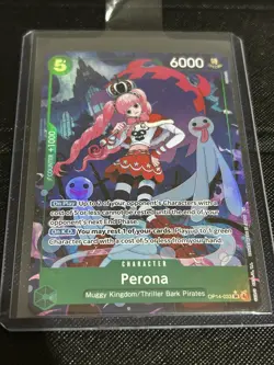 One Piece The Azure Sea's Seven Perona OP14-033 SR Alternate Art Foil NM - Image 1