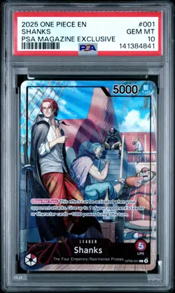 One Piece CCG Shanks PSA Magazine Exclusive Promo OP09-001 PSA 10 Gem Mint - Image 1