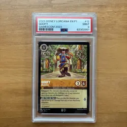 2023 Disney Lorcana EN P1 Goofy Muskateer Gamescom Promo #12 PSA 9 Gem Mint MT - Image 1
