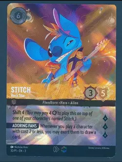 Disney Lorcana - Stitch - Rock Star (Store Championship) Promo Foil #30/P1 - Image 1