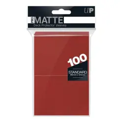 100 Ultra Pro Matte Red Standard Sized Card Sleeves Deck Protectors mtg ccg - Image 1