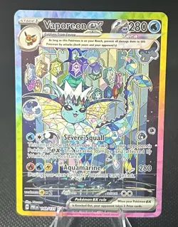 Pokemon TCG Vaporeon EX Prismatic Evolutions Special Illustration Card 149/131 - Image 1