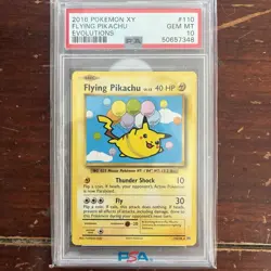 Pokemon 2016 Evolutions Flying Pikachu 110/108 Secret Rare PSA 10 Graded Card - Image 1