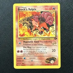 Pokemon TCG Cards Brock's Vulpix 37/132 Gym Challenge W Stamped Promo - Image 1