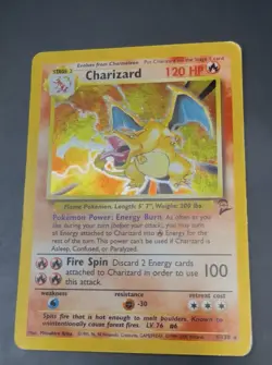 Pokemon Charizard 004/130 Base Set 2 Holo Rare 120 HP Card English - Image 2