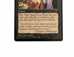 MTG Vampiric Tutor Visions V Rare Black Border Vintage Magic Card LP/NM - Image 2