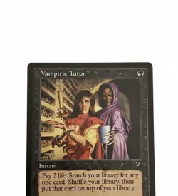 MTG Vampiric Tutor Visions V Rare Black Border Vintage Magic Card LP/NM - Image 3