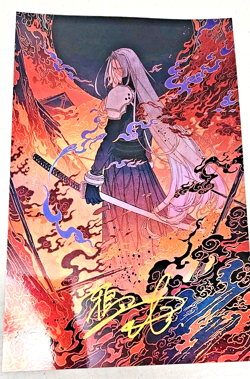 MTG 11x17 Foil Poster Final Fantasy 7 NIBELEIM AFLAME Borderless Alt Art - Image 1