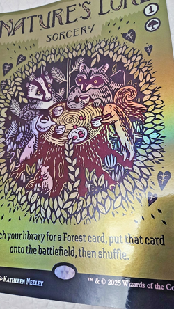 MTG 11x17 Size FOIL POSTER Secret Lair Nature's Lore Lorwyn Borderless Art - Image 2