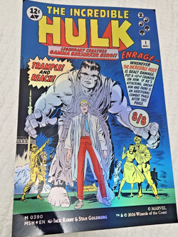 MTG 11x17 Size Foil Poster Marvel Super Heroes Incredible Hulk Art - Image 1