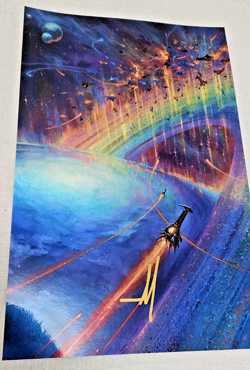 MTG 11x17 Edge of Eternities Foil Poster CASCADING CATARACTS Borderless Art - Image 1