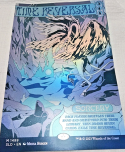 MTG 11x17 Foil Poster Secret Lair TIME REVERSAL Borderless Art - Image 1