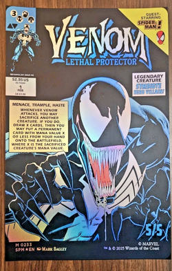 MTG 11x17 Size Foil POSTER Spider-man VENOM LETHAL PROTECTOR Boarderless Art - Image 1