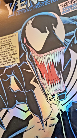 MTG 11x17 Size Foil POSTER Spider-man VENOM LETHAL PROTECTOR Boarderless Art - Image 2