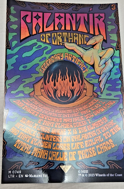 MTG 11X17 Size FOIL POSTER LOTR Palantir Of Orthanc Art - Image 1