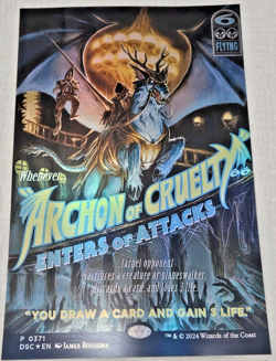 MTG 11x17 Size Foil WALL POSTER Duskmourn Archon of Cruelty Movie Style - Image 1